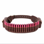 Tourbon Brown Real Leather Bandolier Strap Cartridge Bullet Ammo Belt dla 20 GA